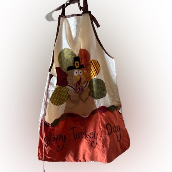 Festive Turkey Apron with Happy Turkey Day Design - Picture 1 of 1